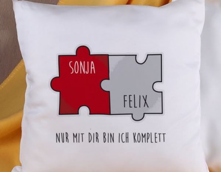 Puzzle-Kissen für Paare